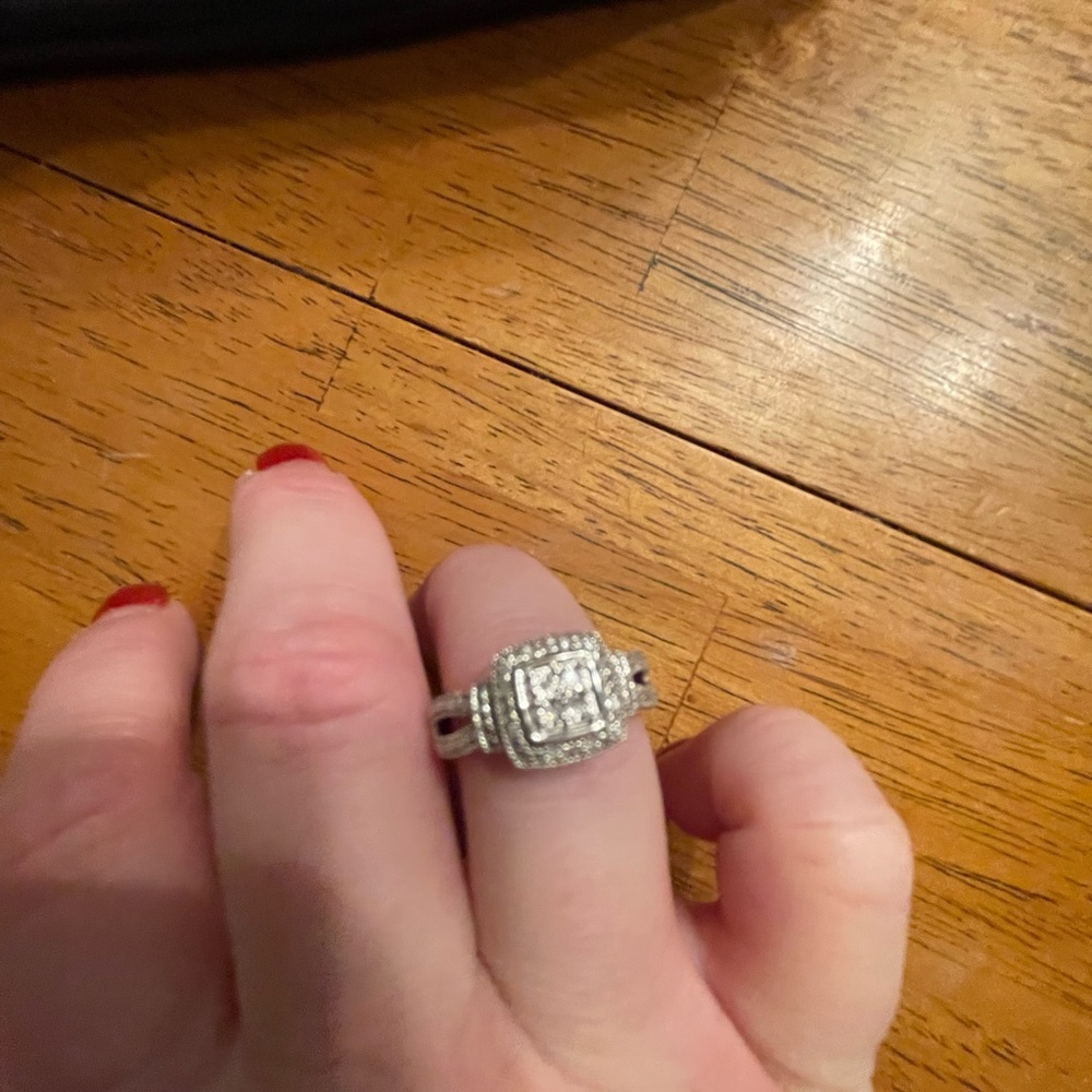 Sterling Silver Diamond Ring